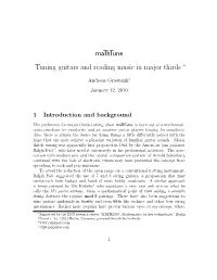 Mathtune Tuning Guitars and Reading Music in Major Thirds ∗