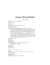 Package 'Rvowpalwabbit'