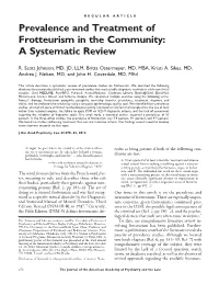 Prevalence and Treatment of Frotteurism in the Community: a Systematic Review