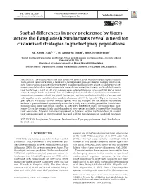 Spatial Differences in Prey Preference by Tigers Across the Bangladesh Sundarbans Reveal a Need for Customised Strategies to Protect Prey Populations