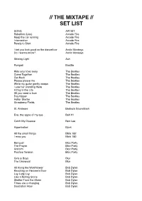 the Mixtape // Set List