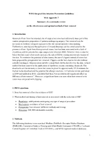WHO Surgical Site Infection Prevention Guidelines Web Appendix 7 Summary of a Systematic Review on the Effectiveness and Optimal Method of Hair Removal