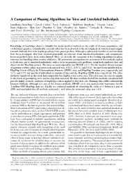A Comparison of Phasing Algorithms for Trios and Unrelated Individuals