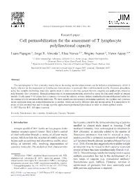 Cell Permeabilization for the Assessment of T Lymphocyte Polyfunctional Capacity ⁎ Laura Papagno A, Jorge R