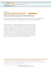 Closed Network Growth of Fullerenes