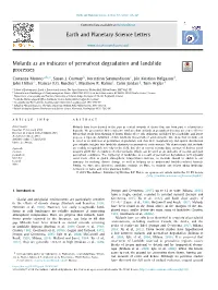 Molards As an Indicator of Permafrost Degradation and Landslide Processes ∗ Costanza Morino A,B, , Susan J