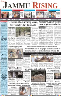 Terrorists Attack Security Forces, Three Martyred in Baramulla