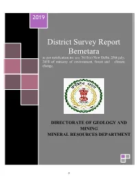 District Survey Report Bemetara As Per Notification No