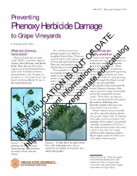 Preventing Phenoxy Herbicide Damage to Grape Vineyards