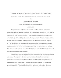 The Case of Project Citizen in the Philippines: Examining The