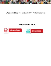 Wisconsin State Superintendent of Public Instruction