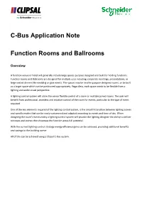C-Bus Application Note Function Rooms and Ballrooms