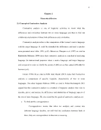 Chapter 2 Theoretical Review 2.1 Concept of Contrastive Analysis