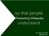 Presenting Wikipedia Understand