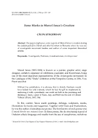 Some Marks in Marcel Iancu's Creation