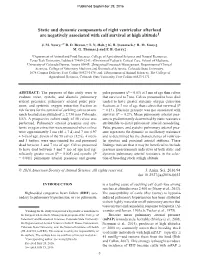 Static and Dynamic Components of Right Ventricular Afterload Are Negatively Associated with Calf Survival at High Altitude1