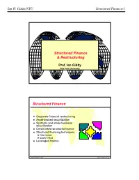 Structured Finance & Restructuring