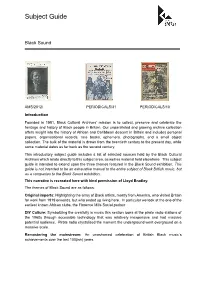 Subject Guide