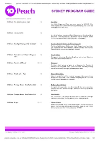 Sydney Program Guide