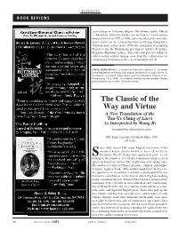 The Classic of the Way and Virtue: a New Translation of the Tao-Te