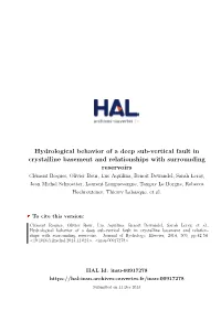 Hydrological Behavior of a Deep Sub-Vertical Fault in Crystalline