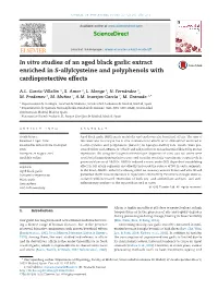 In Vitro Studies of an Aged Black Garlic Extract Enriched in S-Allylcysteine and Polyphenols with Cardioprotective Effects