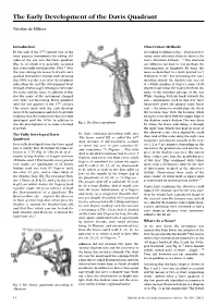 'The Early Development of the Davis Quadrant', In: Bulletin of The