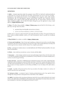 4F ONLINE SHOP TERMS and CONDITIONS DEFINITIONS: 1. Seller
