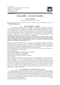 A Thesis by Ambedkar
