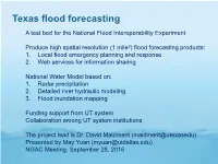 Texas Flood Forecasting
