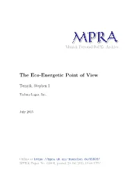 The Eco-Energetic Point of View