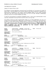 Weekly List Dated 23 March 2020