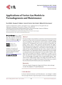 Applications of Vortex Gas Models to Tornadogenesis and Maintenance