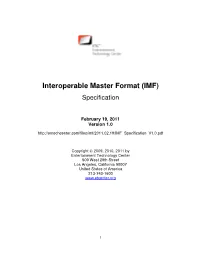 IMF) Specification