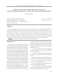 Met Matrix” Method in Ouтlining the Environmental Aspects of a New Insulation Composite Material