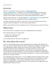 Syllabus Instructor