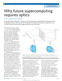 Why Future Supercomputing Requires Optics H