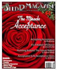 Accepting Acceptance It's a Matter of Choice Running Around the House