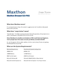 Does Maxthon Browser Contain Adware Or Spyware?