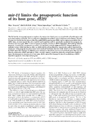 Mir-11 Limits the Proapoptotic Function of Its Host Gene, De2f1