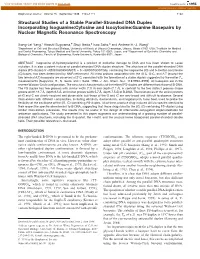 Structural Studies of a Stable Parallel-Stranded DNA Duplex