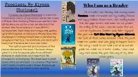 Faceless, by Alyssa Sheinmel Who I Am As a Reader