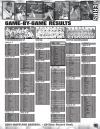 Game-By-Game Results