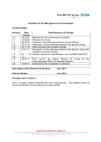 Guideline for the Management of Extravasation