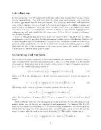 Introduction Q-Learning and Variants