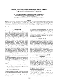 Representation, Scansion and Evaluation