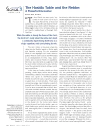 The Hasidic Table and the Rebbe