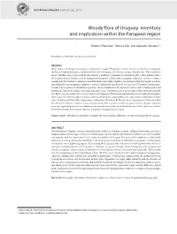 Woody Flora of Uruguay: Inventory and Implication Within the Pampean Region