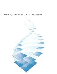 Addressing the Challenges of Tera-Scale Computing