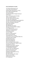 Buses That Operate on Sunday 1A, 1B Wilson Boulevard-Vienna 1C Fair